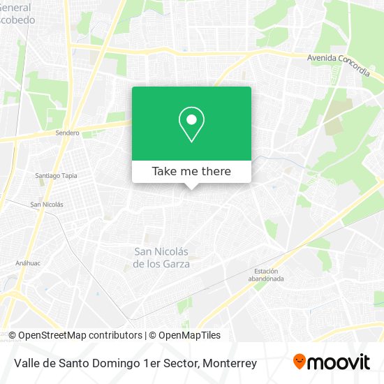 Valle de Santo Domingo 1er Sector map