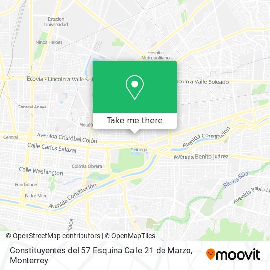 Mapa de Constituyentes del 57 Esquina Calle 21 de Marzo