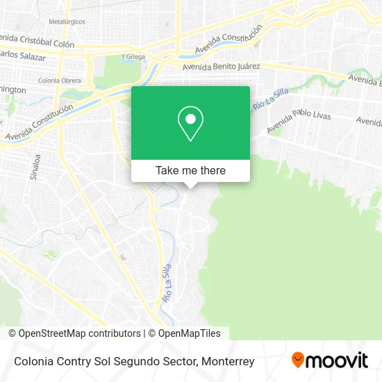 Colonia Contry Sol Segundo Sector map