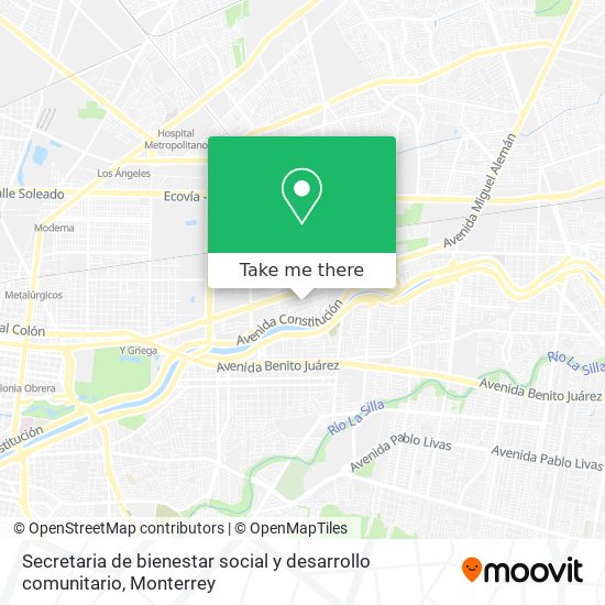 Secretaria de bienestar social y desarrollo comunitario map