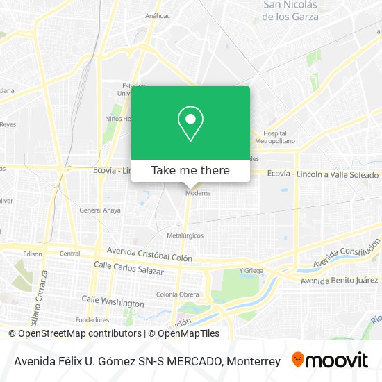 Avenida Félix U. Gómez SN-S MERCADO map