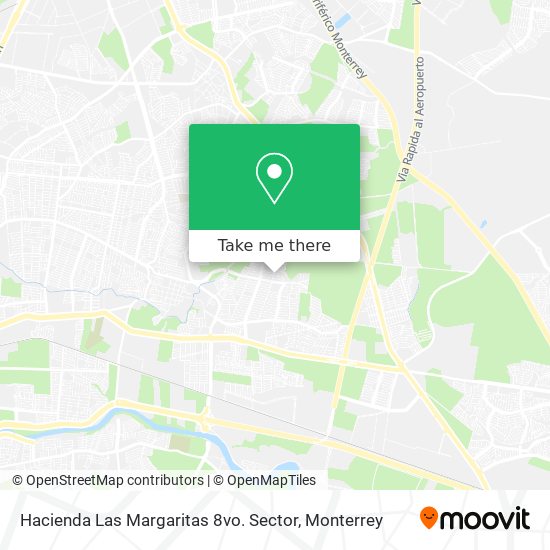 Hacienda Las Margaritas 8vo. Sector map