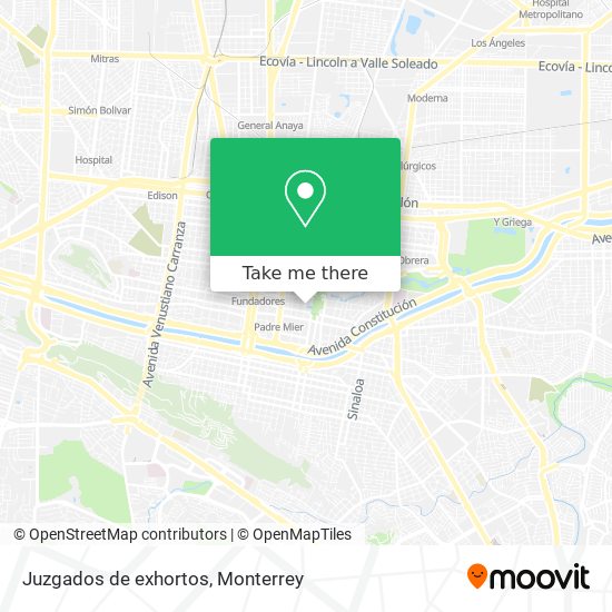 Mapa de Juzgados de exhortos