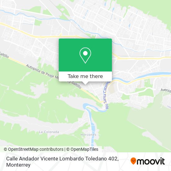 Mapa de Calle Andador Vicente Lombardo Toledano 402