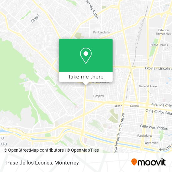 Mapa de Pase de los Leones