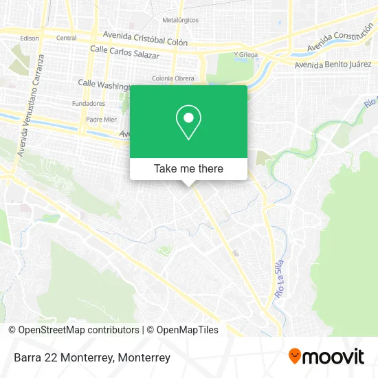 Barra 22 Monterrey map