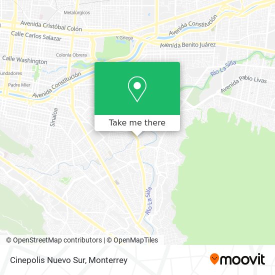 Cinepolis Nuevo Sur map