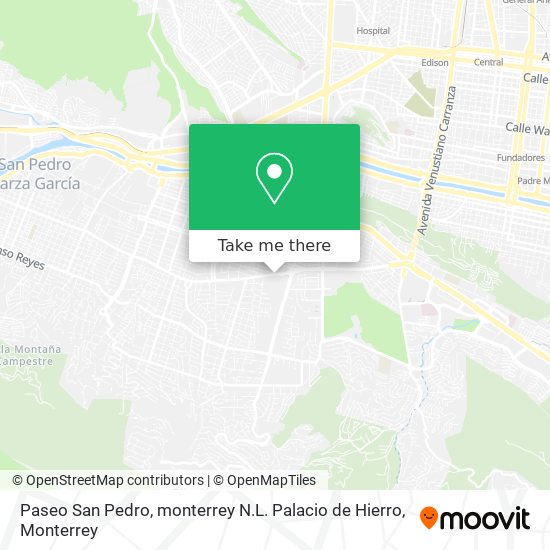 Paseo San Pedro, monterrey N.L. Palacio de Hierro map