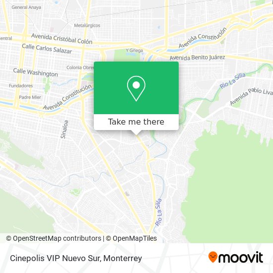 Mapa de Cinepolis VIP Nuevo Sur