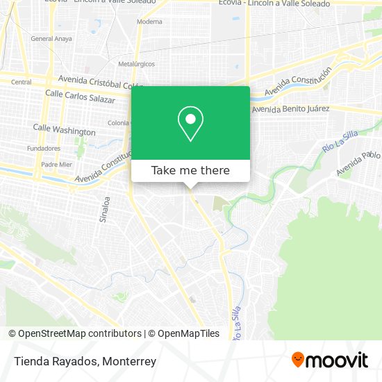 Tienda Rayados map