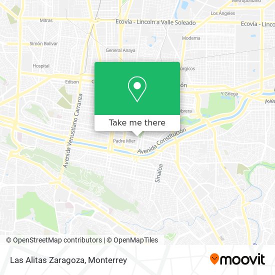 Mapa de Las Alitas Zaragoza