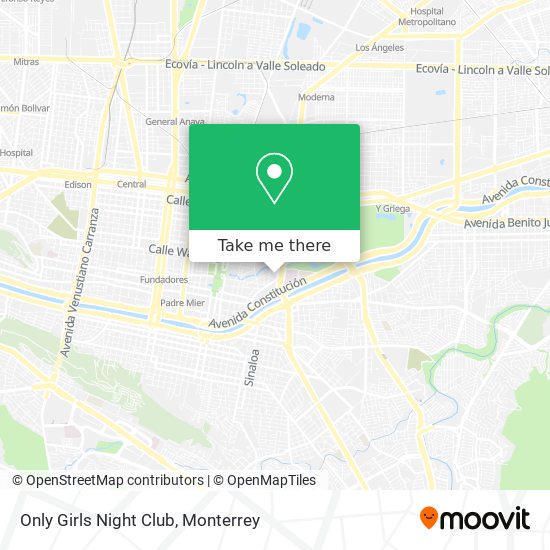 Only Girls Night Club map