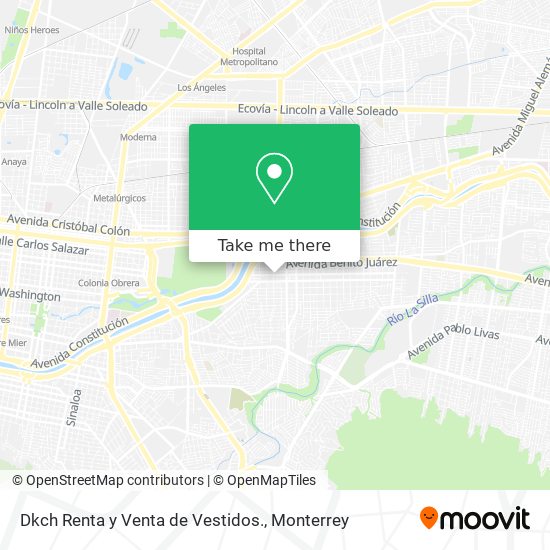 Mapa de Dkch Renta y Venta de Vestidos.