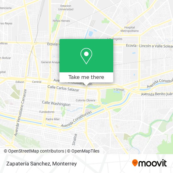 Mapa de Zapatería Sanchez