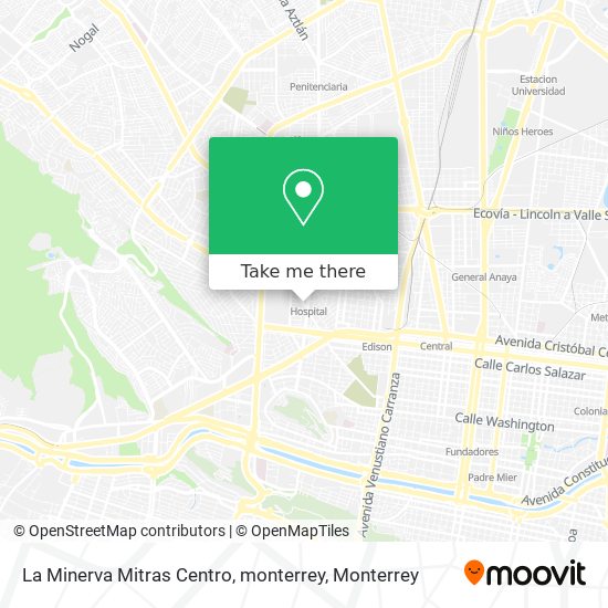 La Minerva Mitras Centro, monterrey map