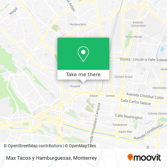Mapa de Max Tacos y Hamburguesas