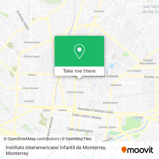 Instituto Interamericano Infantil de Monterrey map