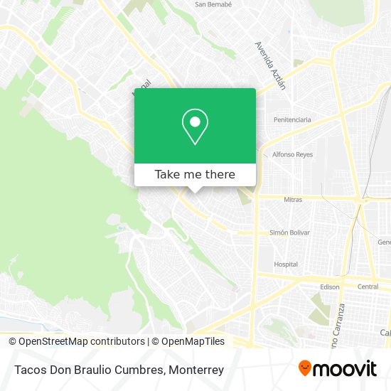 Tacos Don Braulio Cumbres map
