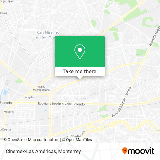 Cinemex-Las Américas map