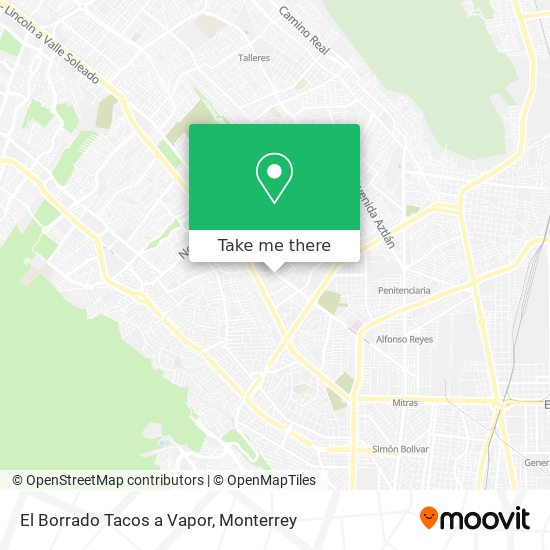 El Borrado Tacos a Vapor map