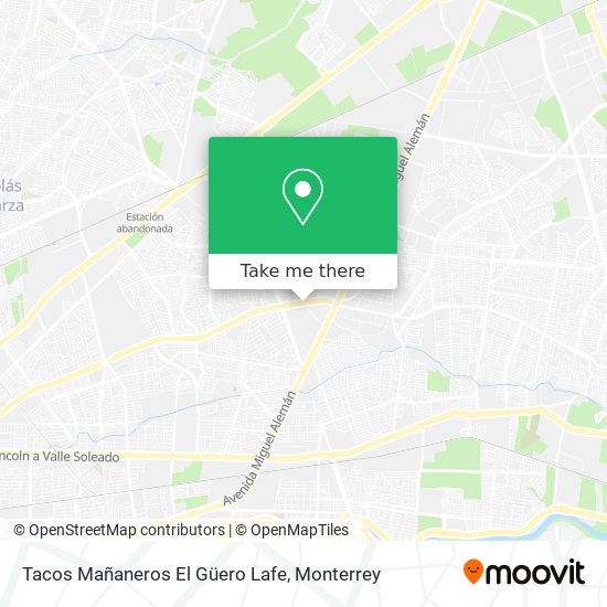 Tacos Mañaneros El Güero Lafe map