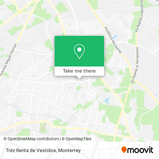 Tréz Renta de Vestidos map