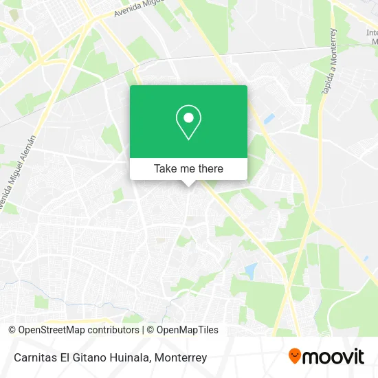 Mapa de Carnitas El Gitano Huinala