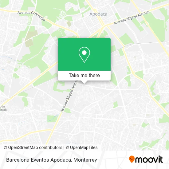 Barcelona Eventos Apodaca map