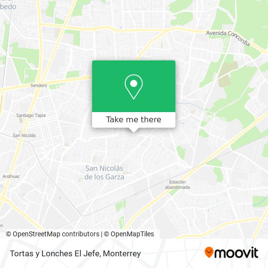 Mapa de Tortas y Lonches El Jefe