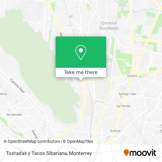 Mapa de Tostadas y Tacos Siberiana