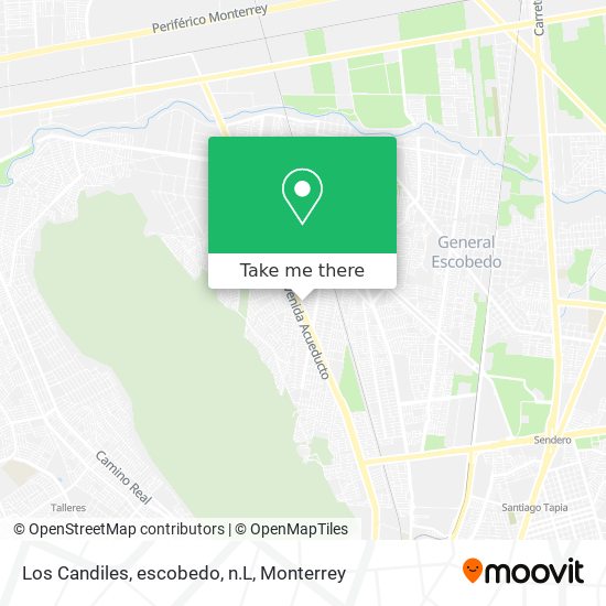 Los Candiles, escobedo, n.L map