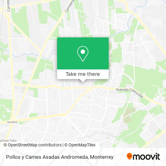Mapa de Pollos y Carnes Asadas Andromeda