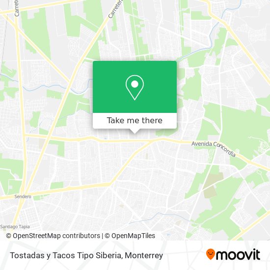 Mapa de Tostadas y Tacos Tipo Siberia