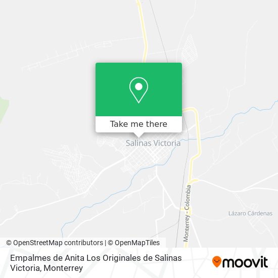 Mapa de Empalmes de Anita Los Originales de Salinas Victoria