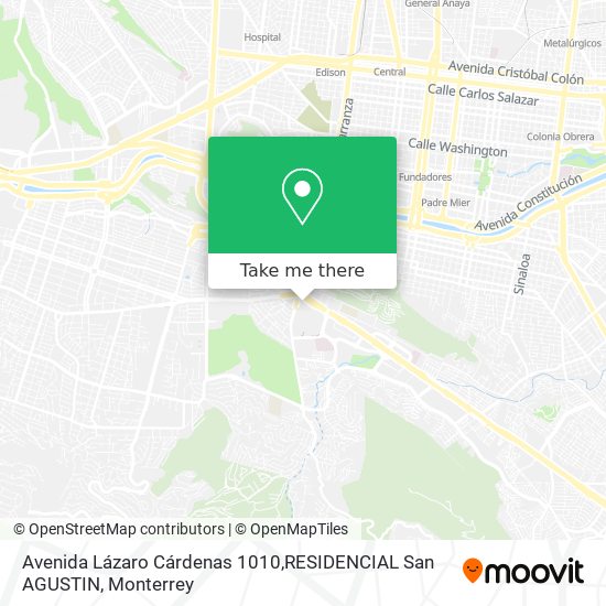 Avenida Lázaro Cárdenas 1010,RESIDENCIAL San AGUSTIN map