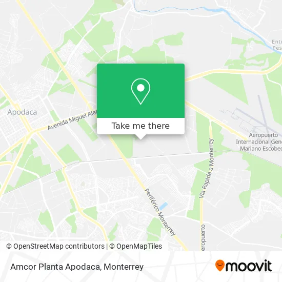 Amcor Planta Apodaca map