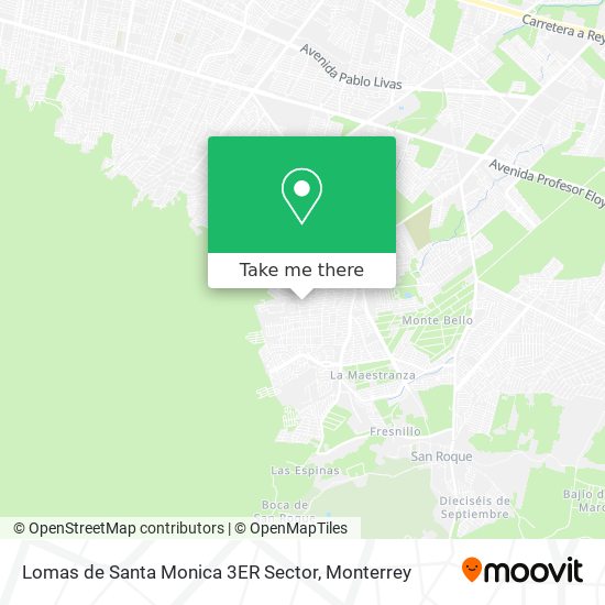 Lomas de Santa Monica 3ER Sector map