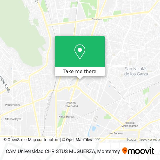 Mapa de CAM Universidad CHRISTUS MUGUERZA
