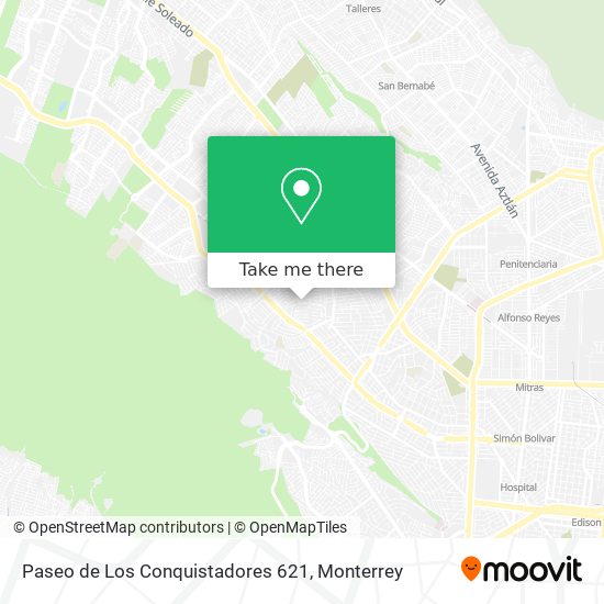 Paseo de Los Conquistadores 621 map