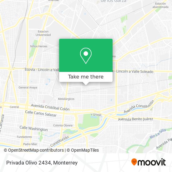 Mapa de Privada Olivo 2434