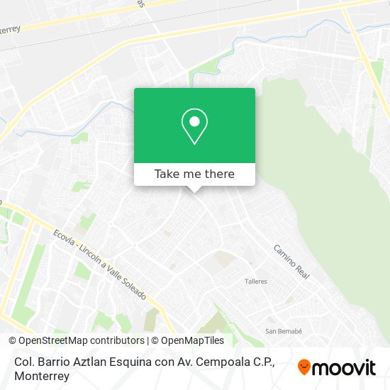 Col. Barrio Aztlan Esquina con Av. Cempoala C.P. map