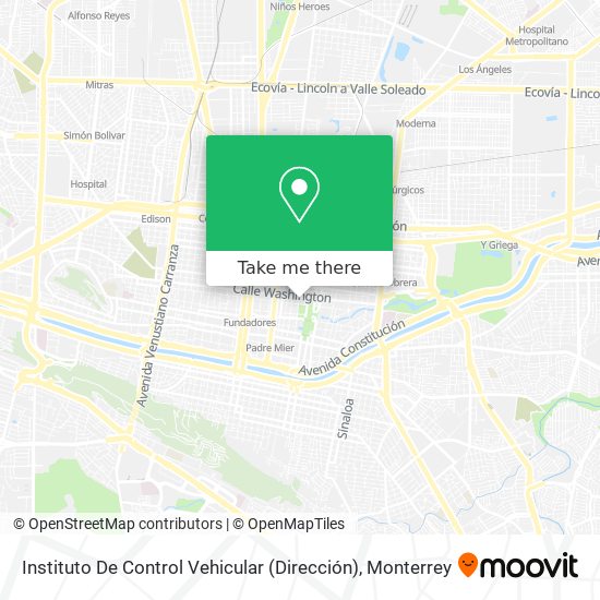 Mapa de Instituto De Control Vehicular (Dirección)