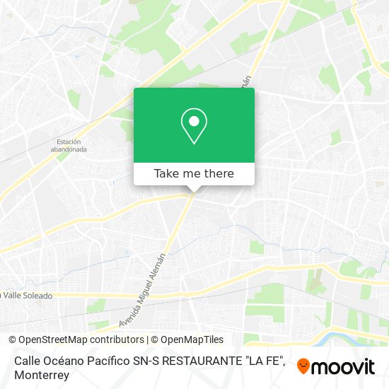 Calle Océano Pacífico SN-S RESTAURANTE "LA FE" map