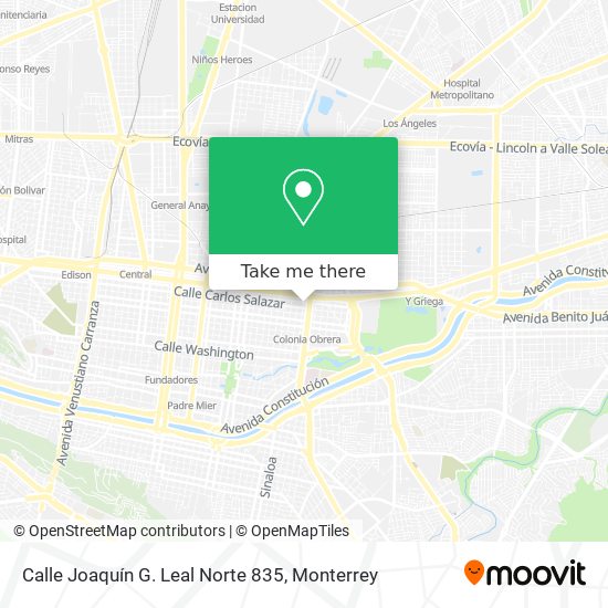 Mapa de Calle Joaquín G. Leal Norte 835