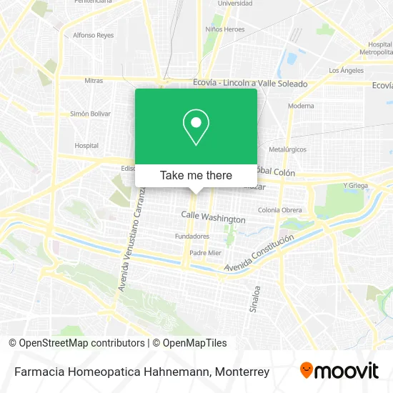 Farmacia Homeopatica Hahnemann map