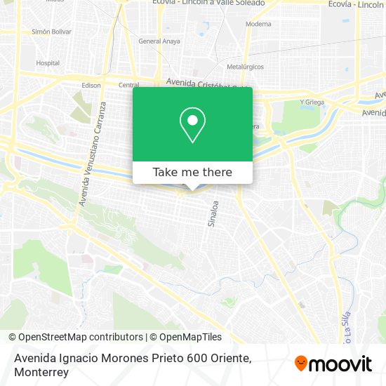 Avenida Ignacio Morones Prieto 600 Oriente map