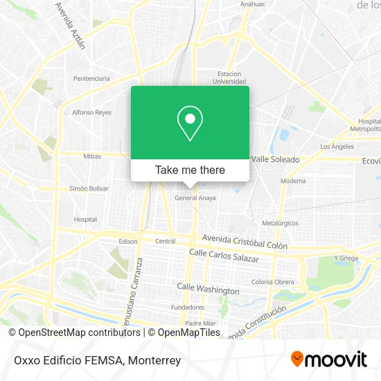 Mapa de Oxxo Edificio FEMSA