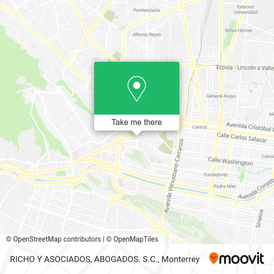 RICHO Y ASOCIADOS, ABOGADOS. S.C. map