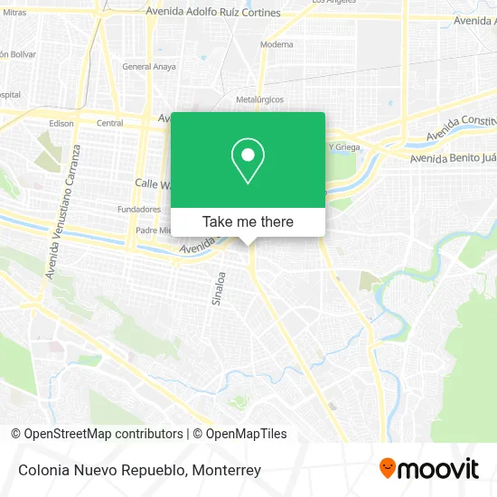 Colonia Nuevo Repueblo map
