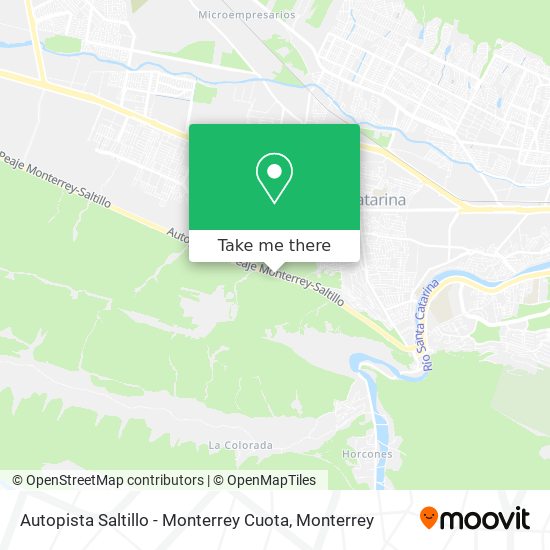Mapa de Autopista Saltillo - Monterrey Cuota